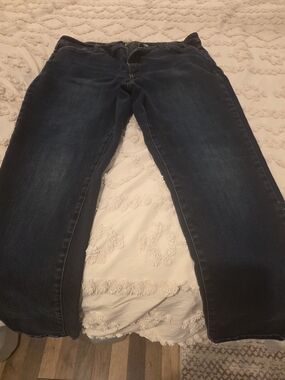 INTERNATIONAL CONCEPTS Women's Dark Wash Straight-Leg Jeans